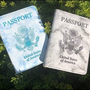 Marble Passport Cover